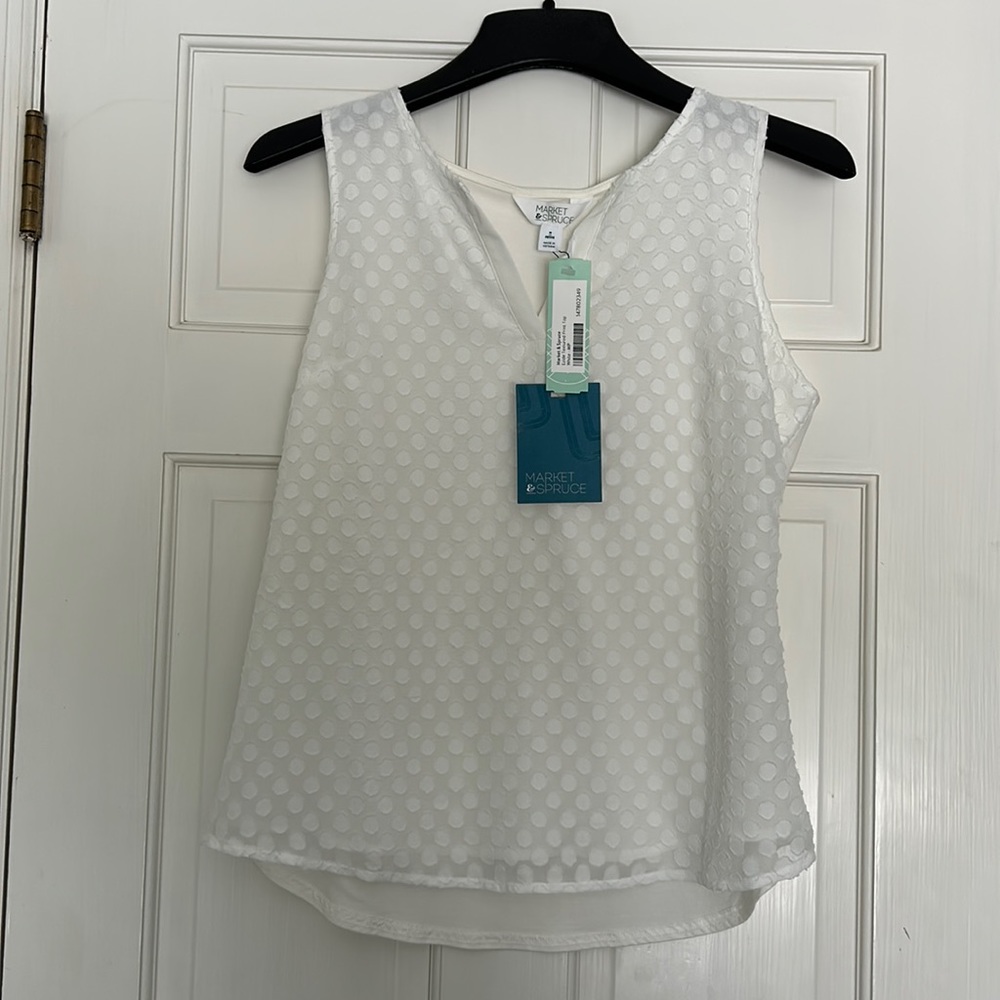 Market & Spruce Textured Print Top